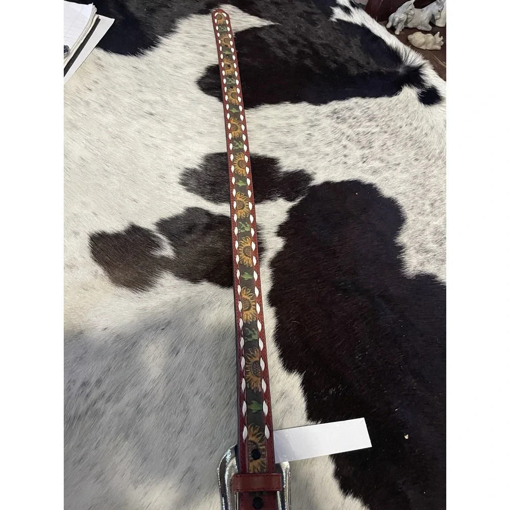 Angel Ranch kids western Cowgirl‎ Rodeo Belt NWTS Sunflowers leather
